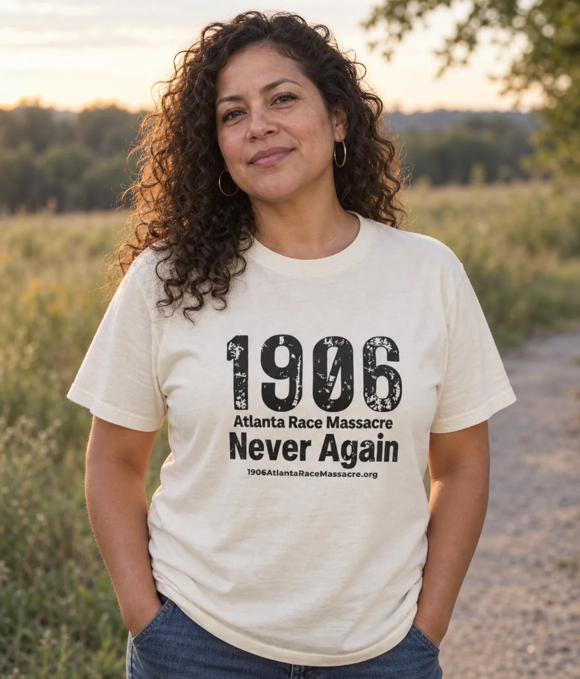 1906 Never Again tee, worn