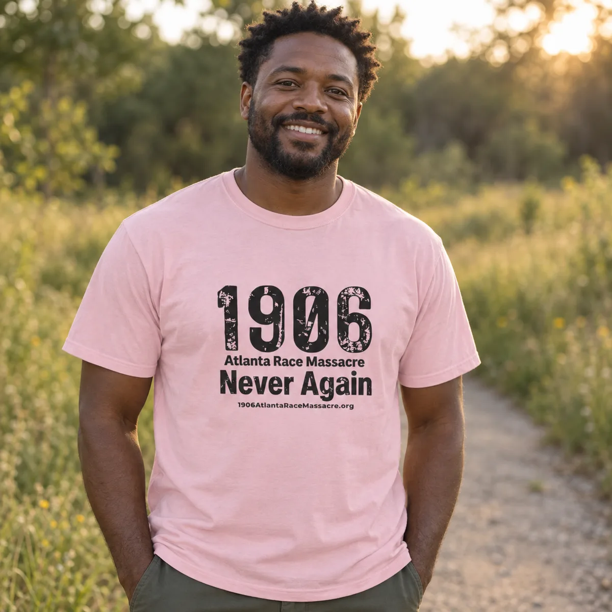 1906 Never Again tee, another angle