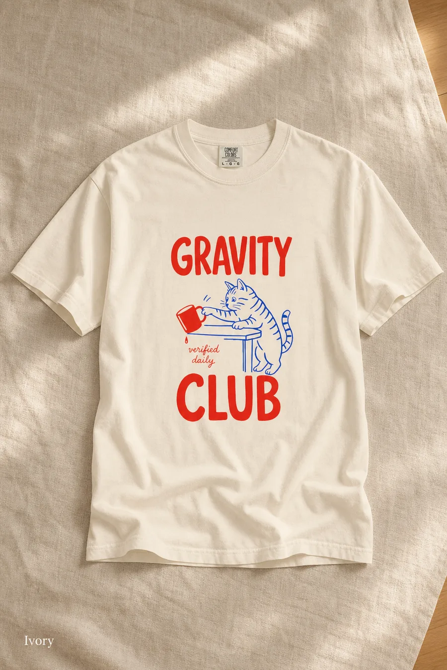 Gravity Club tee in Ivory