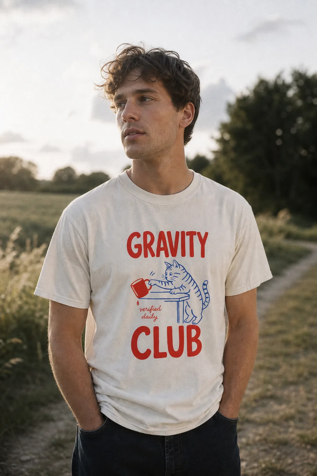 Gravity Club shirt, worn