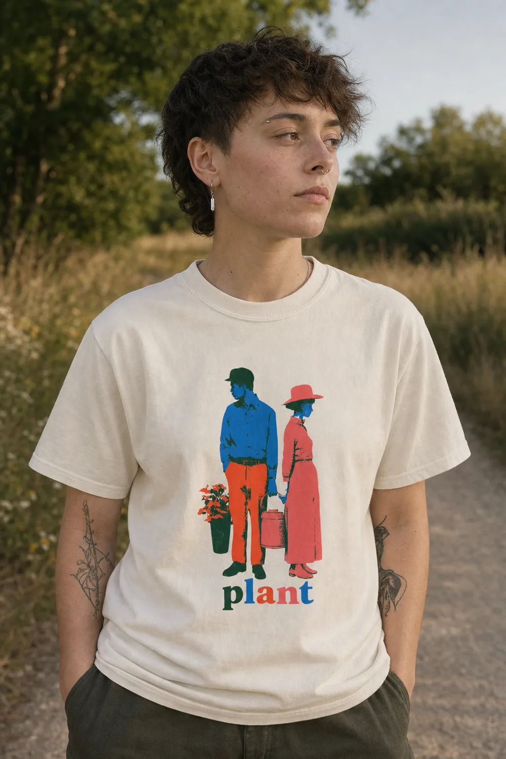 Grow shirt worn outdoors