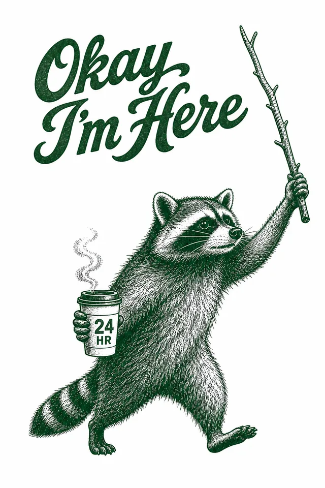Okay, I'm Here print art
