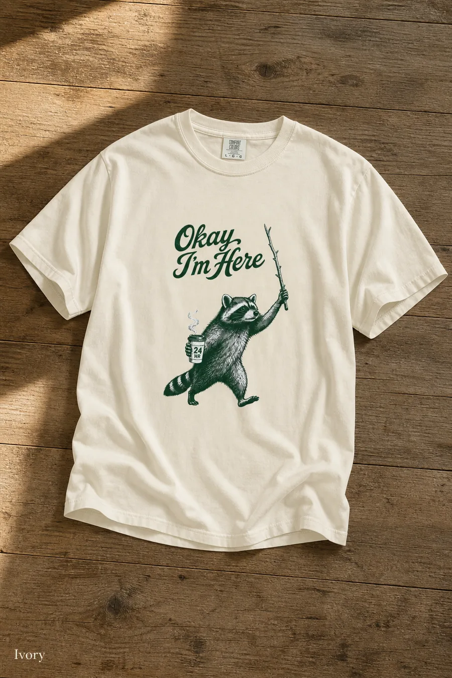 Okay, I'm Here tee in Ivory