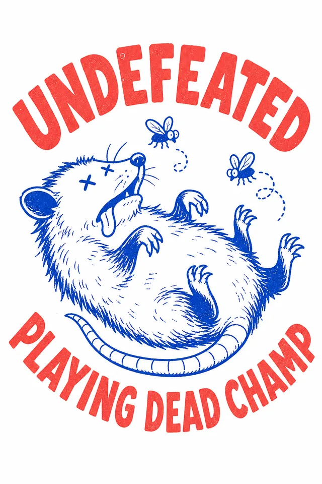Playing Dead Champ print art