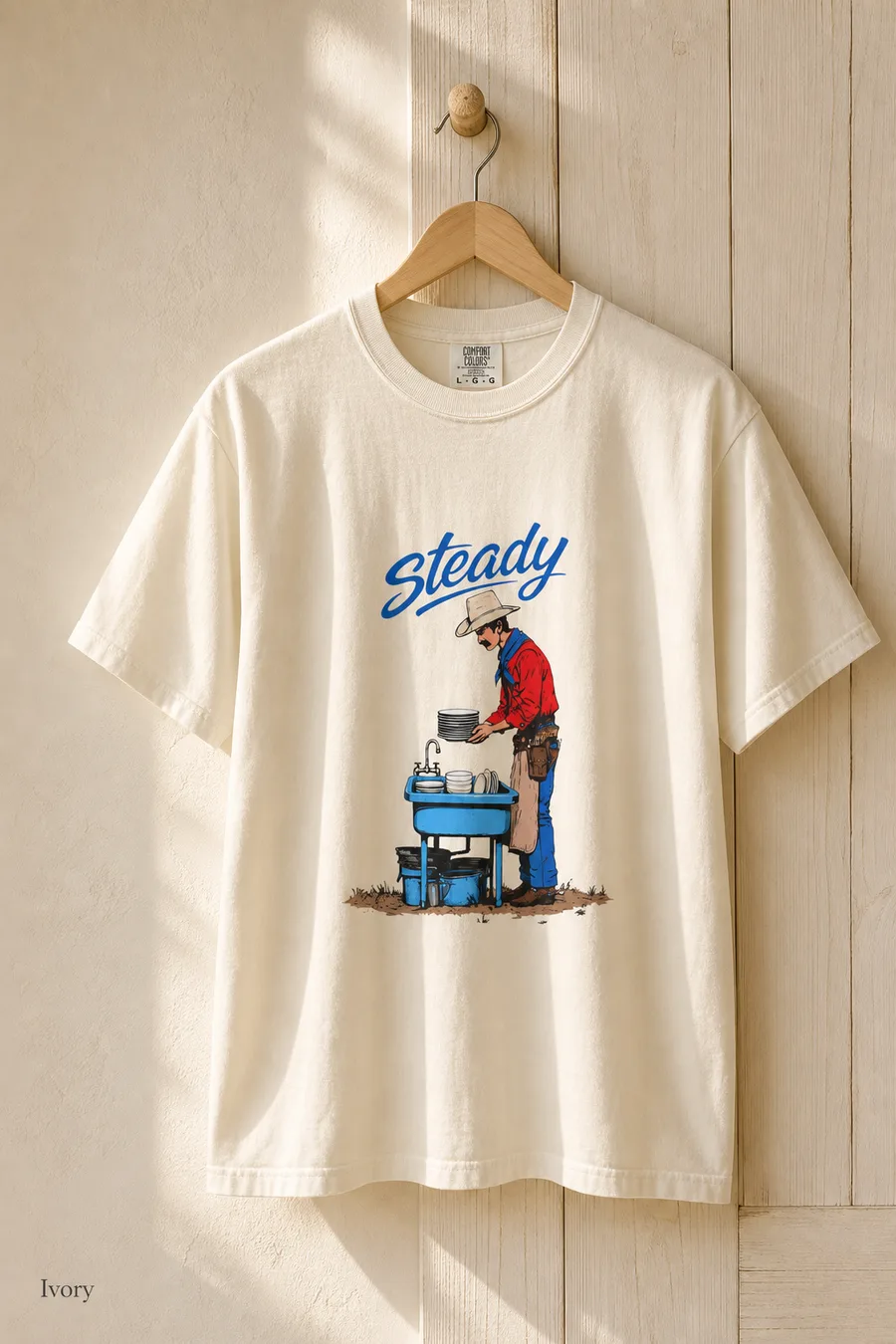 Steady tee in Ivory