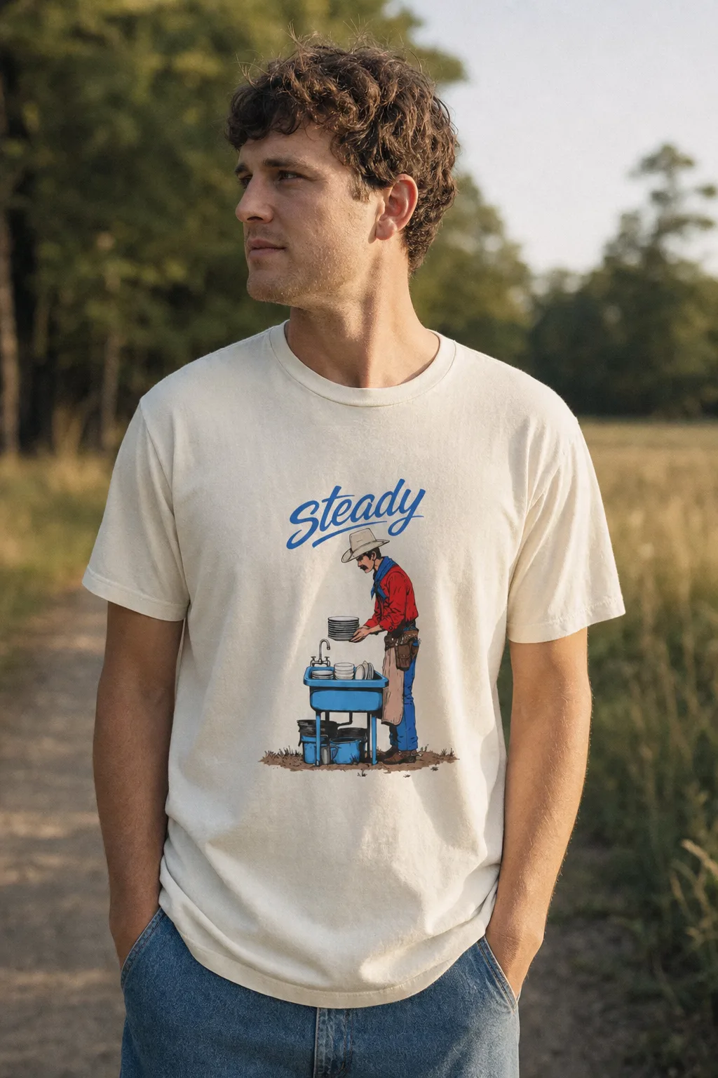 Steady shirt worn outdoors