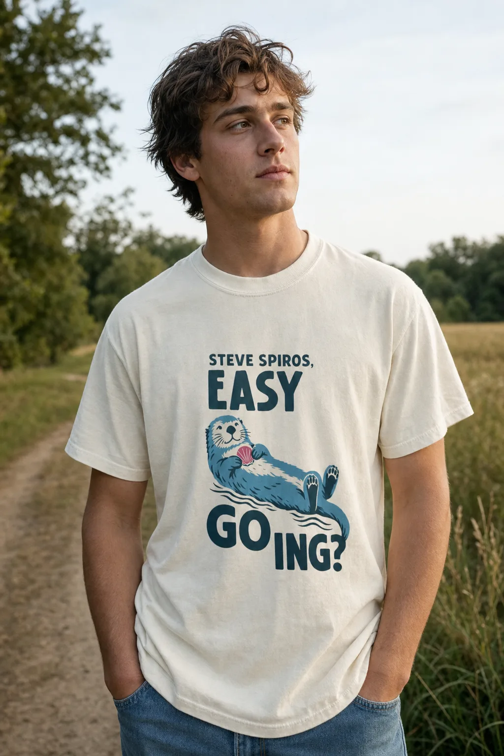Steve Spiros shirt worn outdoors