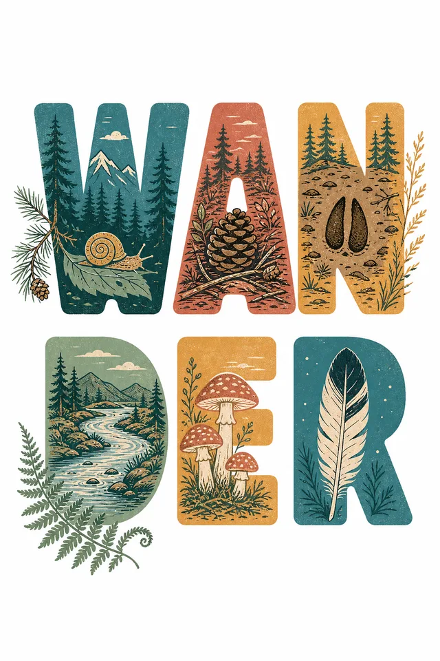 Wander print art